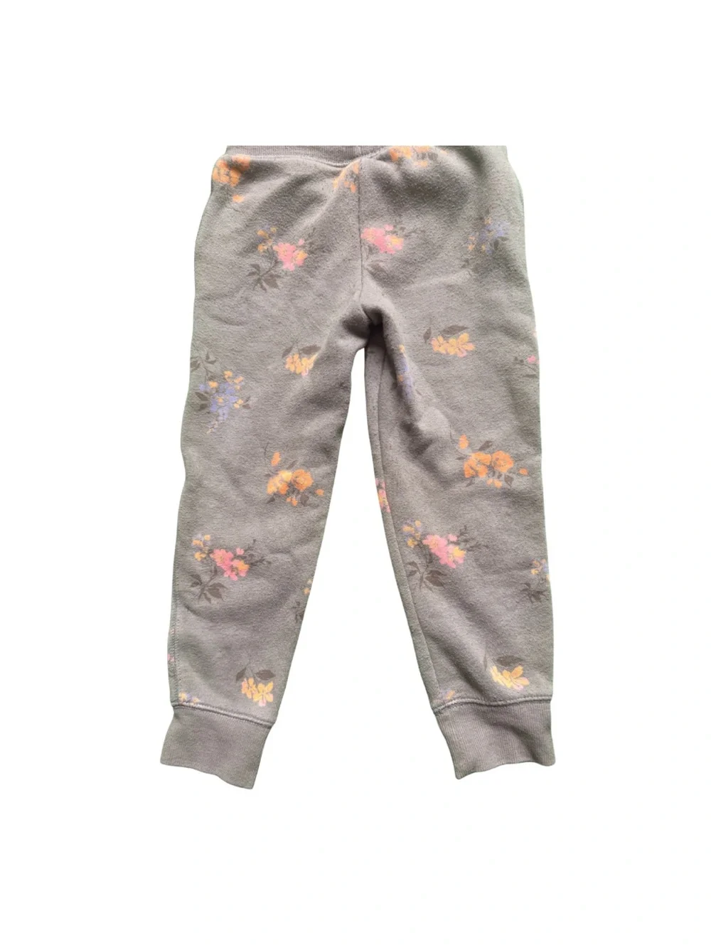 💐 OshKosh B'gosh Light Green Sweatpants Girls Floral Pants 4